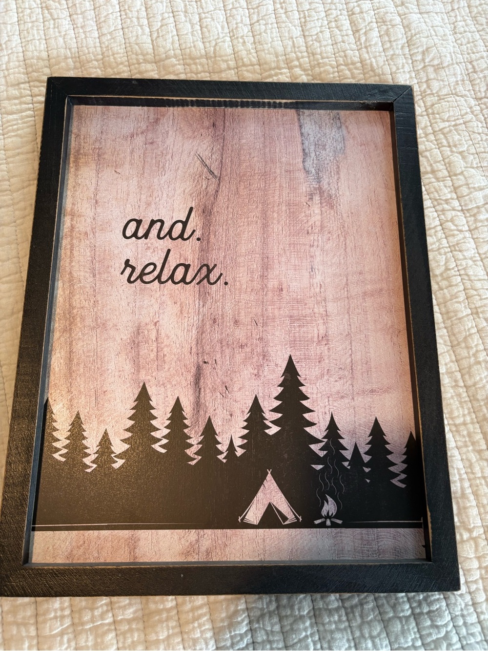 Relaxing Woodland Wall Art - Black Frame